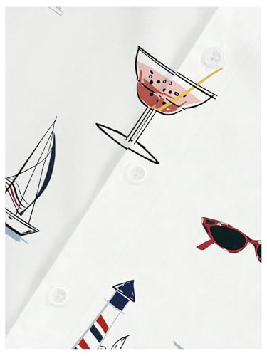 Men's Tropical Print Button Down Shirts Short Sleeve Collared Vacation Beach Summer Casual Shirts3