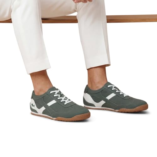 Image of Neeman's Urban Casual Sneakers for Men | Stylish Canvas Casual Shoes | Lightweight Lace-Up Footwear | Breathable Comfortable Everyday Sneaker
