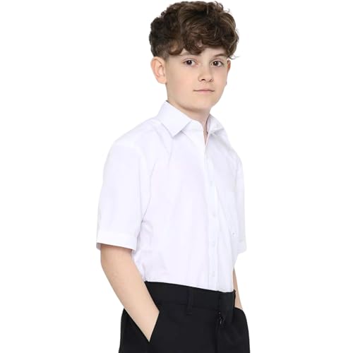 Image of White Shirt Half Sleeve | Boys | School Uniform