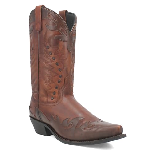 Laredo Men's Gentry Tooled Inlay Embroidered Snip Toe Western Boot2
