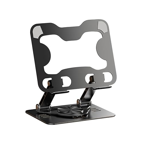 PAKESI Soporte giratorio de acero al carbono de 360°, soporte para tablet para iPad Pro Air, soporte para teléfono móvil, mesa, soporte para tableta, escritorio, accesorios de oficina, accesorios de