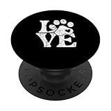 love dog paw print cuore design cane mamma cane papà popsockets popgrip intercambiabile
