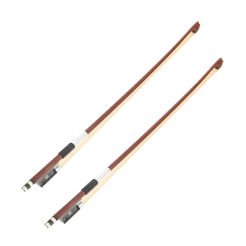 TOYANDONA 2個バイオリン弓 学生 初心者向け 木製 楽器アクセサリー 練習用 演奏用