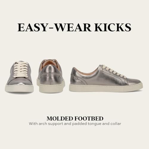 Image of Frye Ivy Low Lace Sneakers for Women - Removable Footbed Shoes - Leather Womens Casual Shoes - Crafted from Soft, Vintage Italian Leather with Removable Molded Footbed