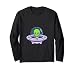 UFO alieni astronave extraterrestri Flying Object Maglia a Manica