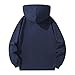 Mens Lightweight Fashion Snap Button Hoodies Pullover Long Sleeve Teen Boys Fall Fleece Sweatshirt Athletic Tracksuit Dark Blue