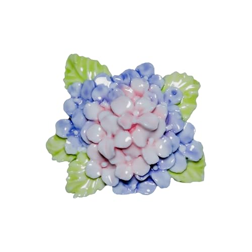 Imán decorativo de cerámica Hydrangea morado 3D miniatura 1