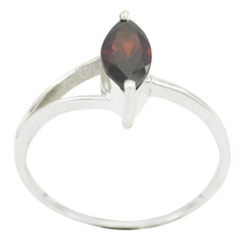 Anneau rouge naturel argent 925 bague fine pour affirmer votre style unique