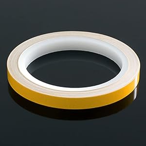 DonDo Reflektorband 3M 610C Reflexfolie reflektierendes Klebeband Sicherheitswarnband Gelb 10mm x 10m