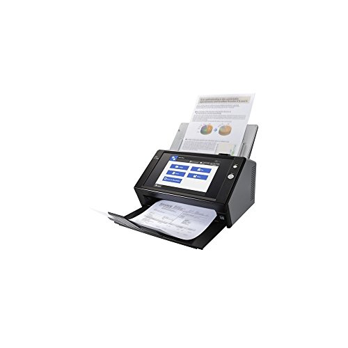 Fujitsu N7100 Touchscreen Netzwerkscanner (600x600 DPI) mit 25 Seiten pro Minute/50 Blatt Dokumenteneizug/Gigabit LAN Schnittstelle