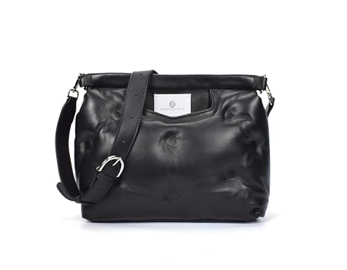 Premium Italian Leather Tote Bag for Women – 100% Genuine Leather Handbag. Crossbody Bag with Detachable Strap