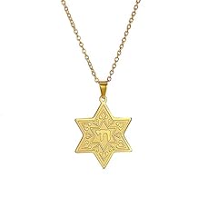 gold star of david necklace