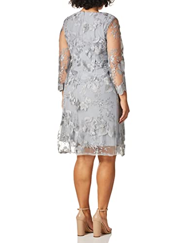 Image of Alex Evenings Womens Midi Scoop Neck Shift Dress with Jacket (Petite and Regular)