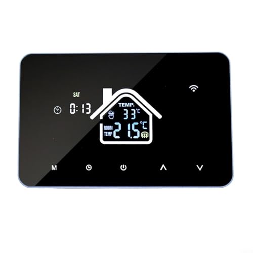 FUANA Termostato inteligente WIFI programable controlador de temperatura para calefacción de suelo eléctrico, calentador de agua, caldera de gas con pantalla táctil LCD, control de aplicación, horario