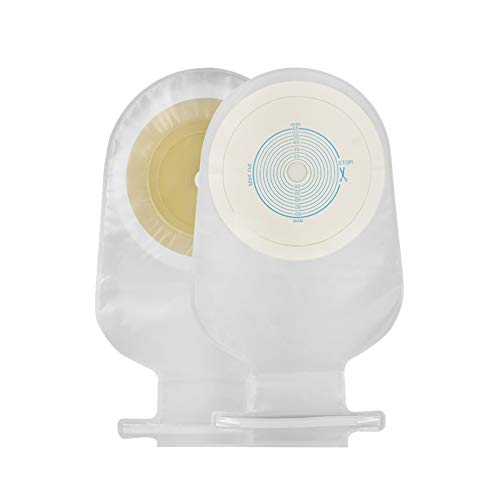 CELECARE 20Pcs Ostomy Bags for Colostomy Ileostomy Stoma Care,Cut-to-Fit(Max Cut 65mm),One-Piece Drainable Pouches(A003)