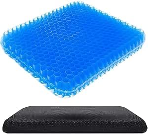 feyiubmen feyiubmen Cojín natural para la espalda y el asiento, relajación debido a la descompresión, gel ortopédico, asiento plegable para sillas de ruedas/asientos de coche/sillas de oficina con el