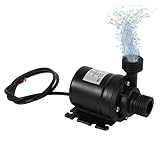 Yuecoom Mini Solar Wasserpumpe, DC 24V 800L/H 5M Warmwasser Zirkulationspumpe,Bürstenloser Motor Tauchwasserpumpe G 1/2 inch, Brushless Tauchwasserpumpe DC 24V Solarwasserzirkulationspumpe