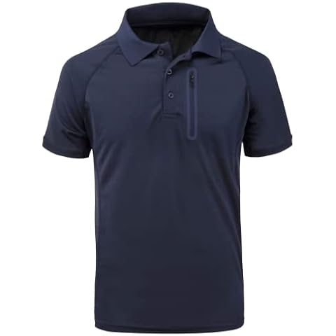LLdress Polo Shirt Men's Slim Fit Basic Men's Polo Shirt Short Sleeve T-Shirt for Men Summer, 007-blu navy, XL Cover