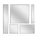 Head West Black Metal Framed 5 Piece Accent Mirror Variety Set