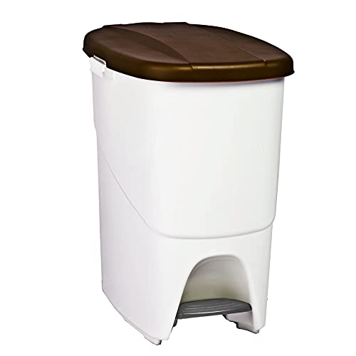 Image of Denox DEN104 Eco Pedalbin 25 litres, Brown, 393 x 270 x 420 mm