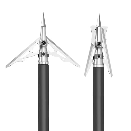 20 inch Carbon Crossbow Bolts with Crossbow Broadheads and Lighted Nocks, 6 Pack Hunting Carbon Crossbow Arrows for Archery Practice and Hunting