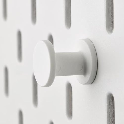 Image of IKEA SKADIS Hook, White, 19 mm () Pack of 5