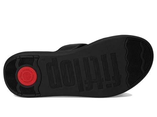 Image of FitFlop womens F-mode Go Beadie-button Adj. Flatform 2-bar Slides