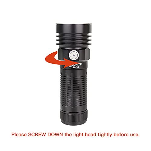 Thrunite Tc20 V2 Handheld Flashlight High 4068 Lumen, Usb C Rechargeable Waterproof Led Flashlight, 299 Meters Throw Bright Outdoor Light - Black Cw #TOP1