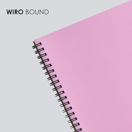 Image of myPAPERCLIP NeoWiro B5 Spiral Ruled Notebook | 160 Pages, 80 GSM, 250 GSM Soft Cover, B5 (6.93 x 9.84 in) | Wiro Bound | Pink
