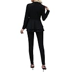 Salimdy Sexy 2 Piece Outfits for Women Long Sleeve Solid Blazer with Pants Casual Elegant Business Suit Sets - Image 5