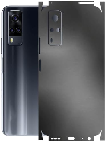 Image of AtOdds - Full Body Back Screen Guard Protector Film - Lamination Wrap Skin Sticker Compatible with VIVO Y31 | Scratchproof Matte Finish (Metallic Grey)