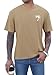 iudam Mens Short Sleeve T-Shirt Graphic Loose Fit Tee Crew Neck Palm Tree Summer Shirts (Khaki,L)