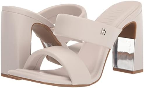 DKNY Women's Double Strap Metallic Heel Slip On Heeled Sandal, 8 | Image 6