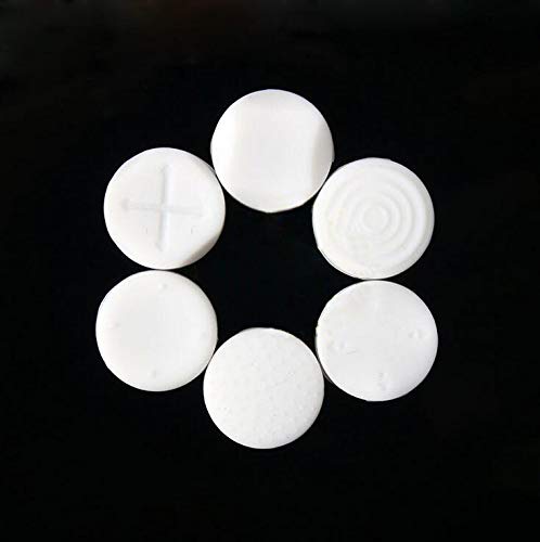 6 x Thumb Grips Stick Joystick Silicone Non-Slip Thumbsticks Cap for Nintendo Switch Poke Ball Plus Pokeball NS Baoke Dream Elf Ball Plus Controller (White)