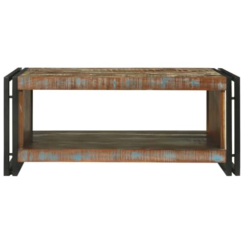 Table basse espace de rangement table de salon moderne étagère stable - 5