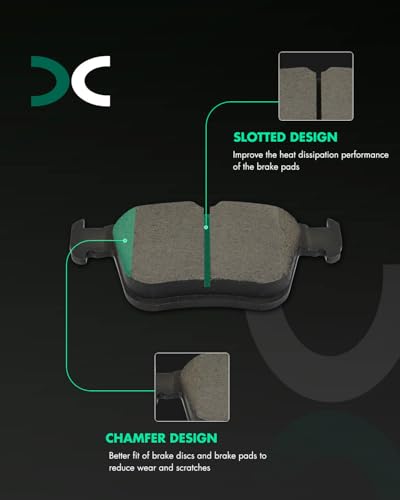 Image of SCITOO D2074 D1761 Front Ceramic Rear Ceramic Brake Pad Sets | 2018-2022 For Volkswagen For Atlas,2020-2022 For Atlas Cross Sport