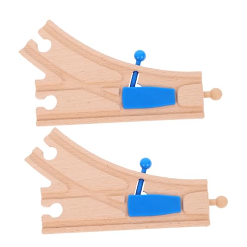 ORFOFE 2pcs Train Track Intersections Set Track Accessories for Boy Girl Expand World Interactive Design Educational Toy for Motor Skills Development