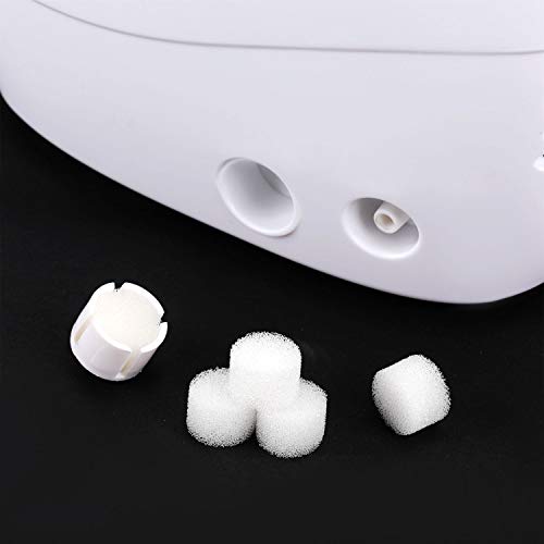 Boao 48 Pieces Replacement Air Filter Sponge for Compressor System Accessories, Round White Sponge Air Filter Replacement for Compressor System Cool Mist Device