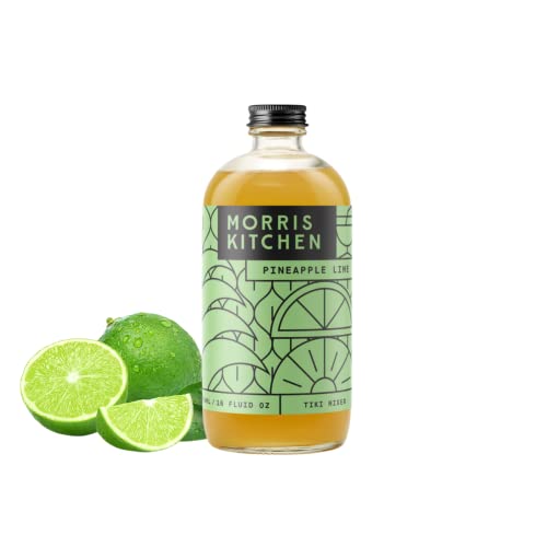 Morris Kitchen Pineapple Lime Cocktail Mixer - Zesty Flavored Drink Mix, Citrus Mocktails Slushie Shaved Icee Snow Cone Vodka Tequila, Mezcal 16Oz #TOP20