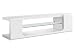 Monarch Specialties High Glossy White TV Console with Tempered Glass, 60-Inch