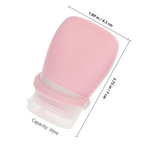 EPIGEIST 4個 旅行用軽量シリコン製装瓶 詰め替え容器 化粧水乳液シャンプーボトル 多用途コンパクト収納ポーチ付き 出張やアウトドアに