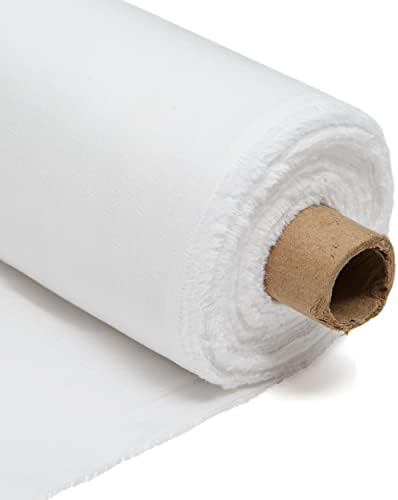 White Muslin Cheesecloth 100% Cotton – 51” Inches 55GSM, 130cm Wide, Great for Quilting, Crafts, Cheesemaking, Punch Needle, Embroidery & Muslin Baby Cloths – Fabric by the Metre by Discount Fabrics