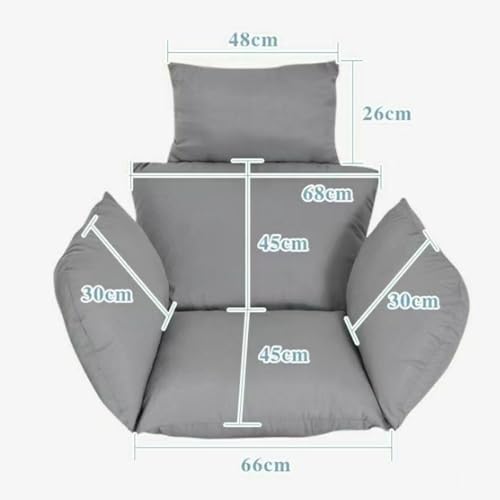 Meiiron Egg Chair Swing Cushion Replacement, Egg Chair Cushion Only, Outdoor Hanging Swing Chair Seat Cushion, Removable & Washable Hanging Basket Cushion for Garden Terrace Outdoor(Color 8)