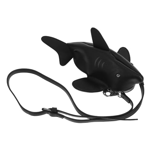 Sac à bandoulière femme en PU robuste avec design requin unique