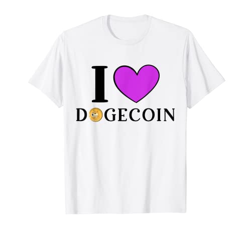 I Love Dogecoin Cryptocurrency Doge Crypto T-Shirt