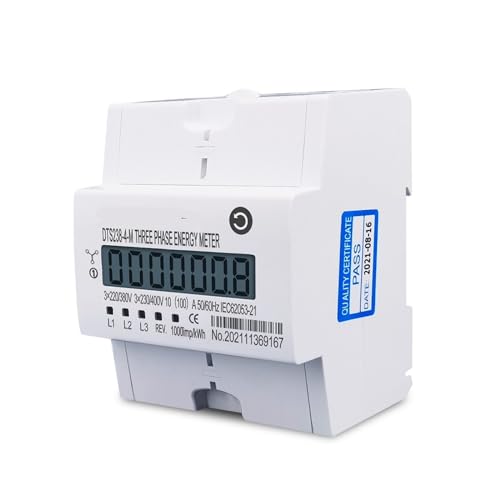 Compteur d'énergie triphasé 4P Din Rail pour tableau électrique triphasé 230V