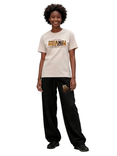 Image of Black History Pajamas, Graphic Matching Sets for Women, Magic Afro American Natural Hair Vintage Melanin T-Shirts and Pants