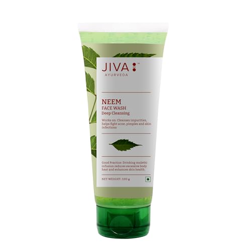 Jiva Neem Face Wash- 100gm (Pack of 2) | 100% Pure & Natural | Paraben Free | Helps to Prevent Acne, Pimples & Excessive Oil