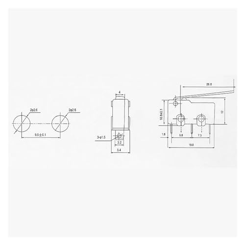 Micro switch pour imprimante 3D et robotique avec levier de fin de course 29mm