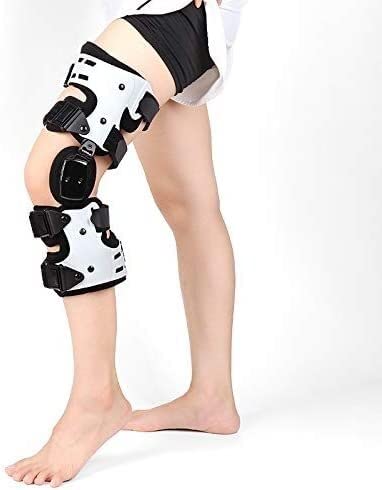 rodillera artritis mujer menisco y ligamento Brace de rodilla ROM con bisagras, poste de colección de rótula ajustable soporte estabilizador de estabilizador orthosis envoltura férula protector de pro